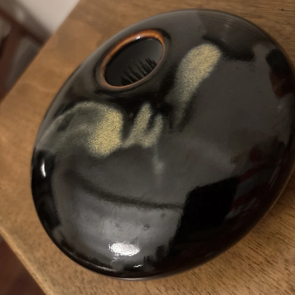 Georgetown Pottery Ikebana Frog Vase Signed 5